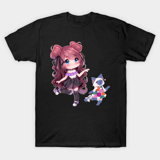 Nessy and Mitzi Sticker T-Shirt by TheLochNessy